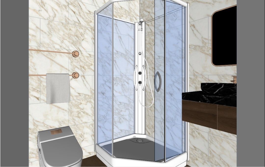 Interior CGI of No. 50 — kitchen and dining